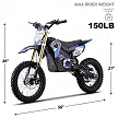 MotoTec 48v 1800w Pro Electric Dirt Bike Lithium Blue
